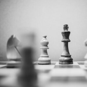 Game of chess signifying strategy